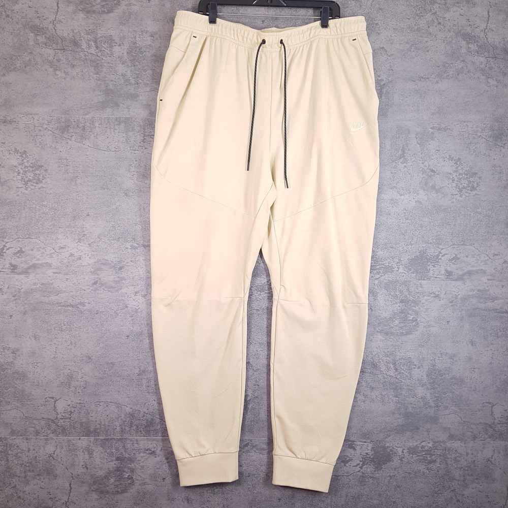 NIKE Slim Fit Taper‎ Leg Tech Fleece Joggers Mens 3XL TALL Beige Tan